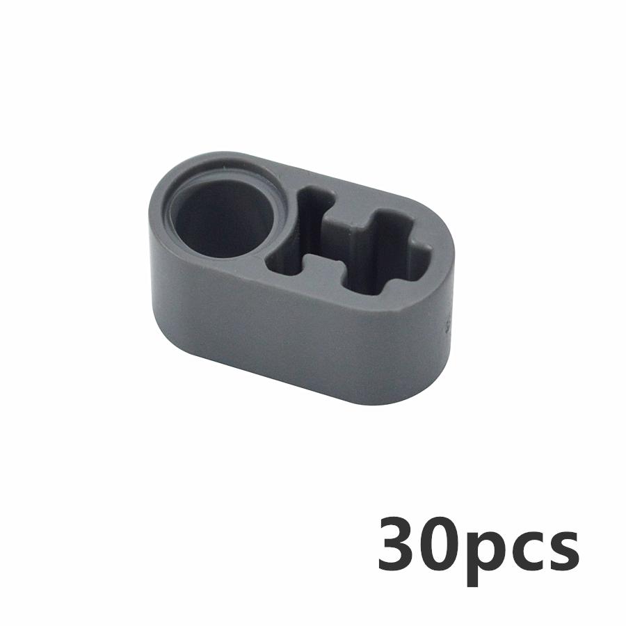 Compatible With 60483 74695 MOC Technical Beam Thick Bricks 1x2 Axle Holes Kid Tech Toys Assembles Building Blocks 30Pcs