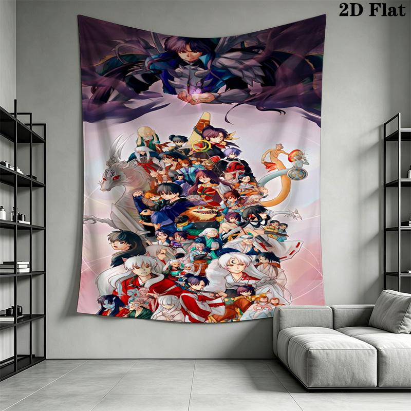 Inuyasha Timeless Adventures Tapestry Fashion Print Background Cloth Background Cloth Christmas Gift Home Decor