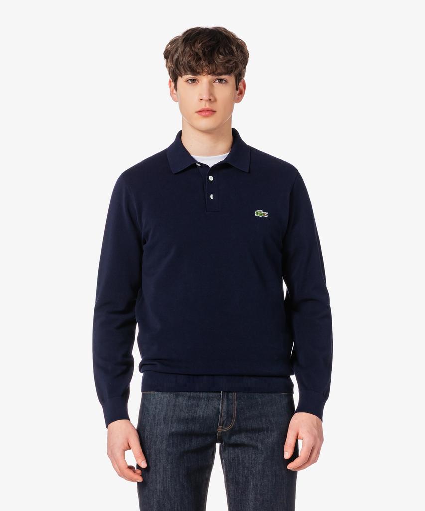LACOSTE Men'S Pique Long Sleeve Polo Sweater Ah306E-56G 166