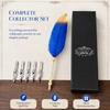 Blue Calligraphic Pen Set Metal Dip Pen Set Replacement Feather Pen Kit  Calligraphy Practice