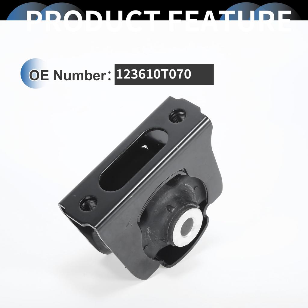 INFINAUTO ENGINE MOUNTING No.123610T070 Scion for Toyota Engine Motor Mount for Toyota XB 2010-2015 Tarago 2006 Black 1 PC