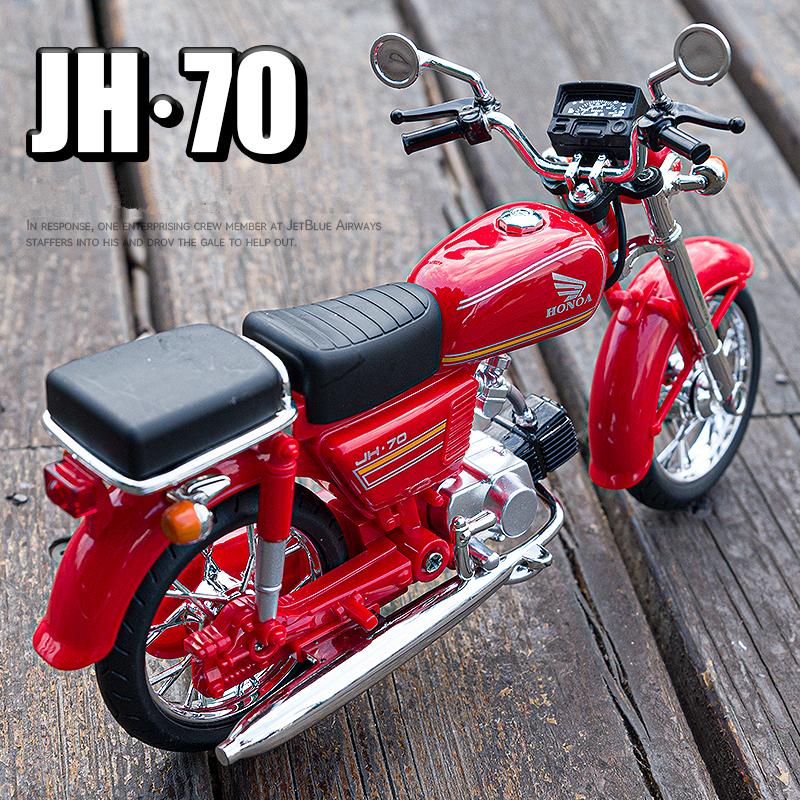 1/10 JiaLing JH-70 Alloy Classic Racing Motorcycle Diecasts Simulation Metal Street Sports Motorcycle Model Kids Toys Gift