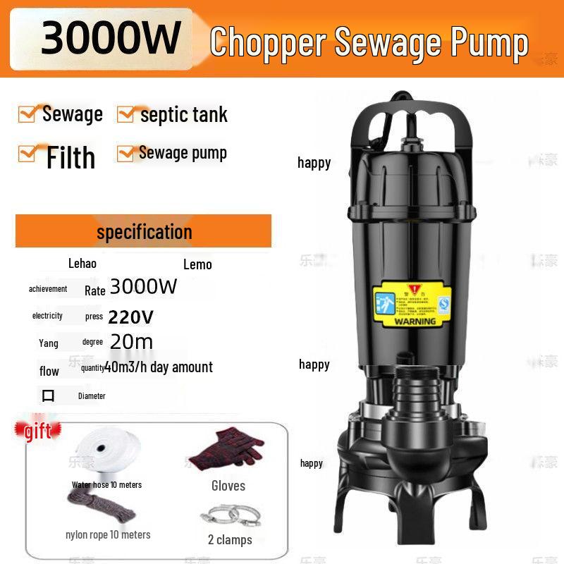 220V Mini Afvalwaterpomp voor Huishoudelijke Septische Put & Modderafvoer