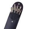 Fangyuanyuan 8-Piece Wooden Handle Eyeshadow & Nose Shadow Brush Set with PU Bag - Soft Bristle Makeup Brushes