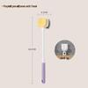 Long-Handled Double-Sided Soft Bristle Foot and Back Scrubber with Exfoliating Grinder for Bathroom.