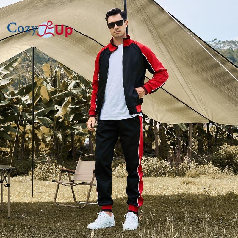 Men's Activewear Full Zip Warm Tracksuit Sports Set Casual Sweat Suit