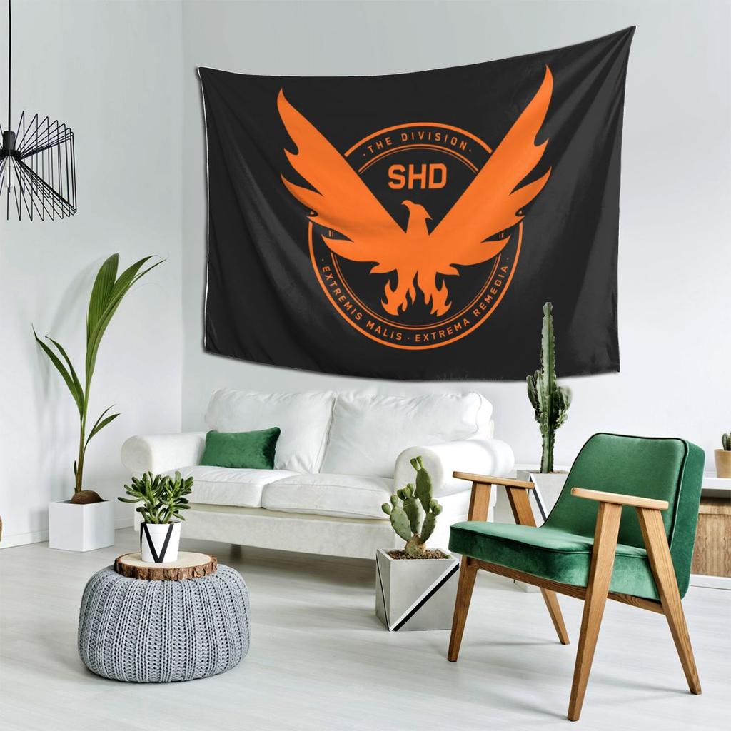 The Division 2 Shd Strategic Homeland Division Tapestry Decor Art Aesthetic Tapestries for Bedroom Home Wall Cloth Wall Hanging
