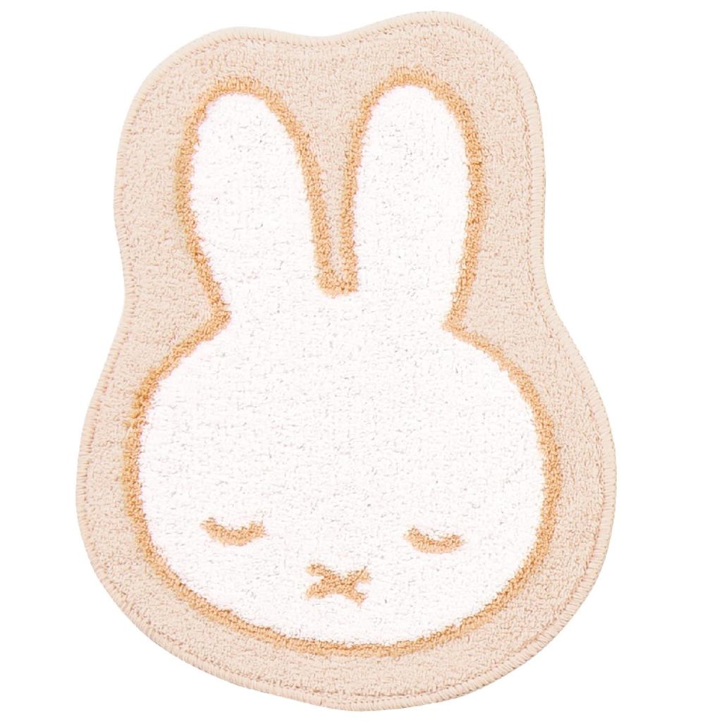 Senko Miffy Sleeping Miffy Mat 50 x 38 Miffy 65081 Rug, Approx. cm, Beige, Character, Animal,