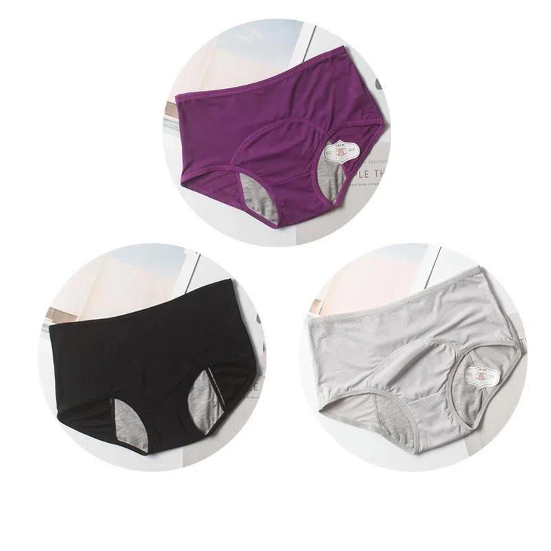 3 Stück Auslaufsichere Menstruationsslips Damen Unterwäsche Physiologische Hüfthose
