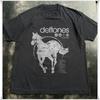 Deftone1 Weißes Pony Stern Logo T-Shirt Schwarz Nu Metal Alt Rock Band T-Shirt Unisex