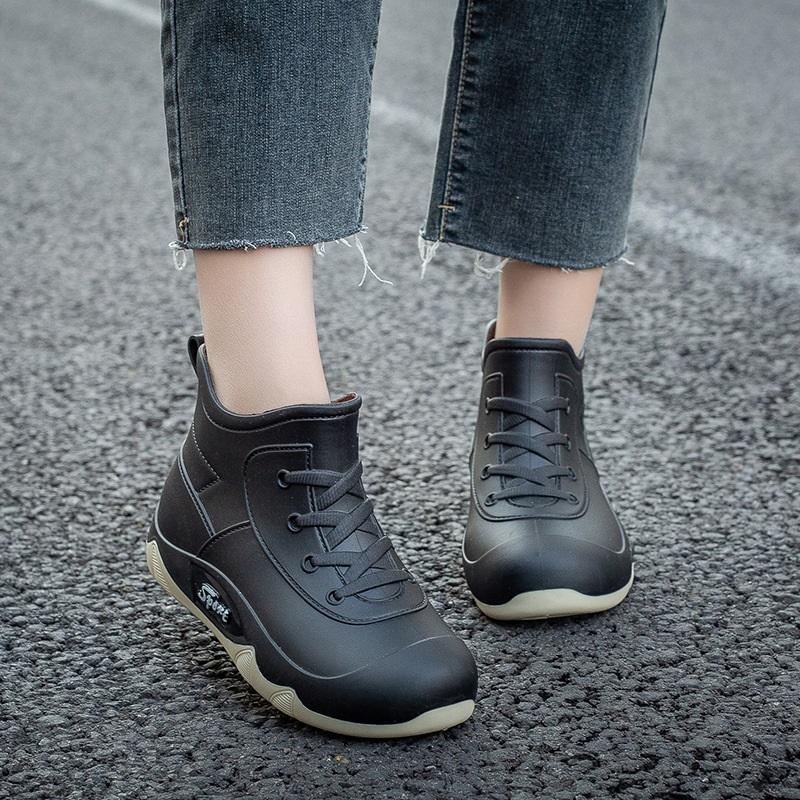 Women's Waterproof Short Ankle Boots Non-Slip Leather Sneakers Comfortable Casual Shoes