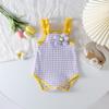 Personalized New Summer Baby Camisole, Embroidered Jumpsuit Princess Jumpsuit, Baby Girl Summer Bag Fart Jumpsuit