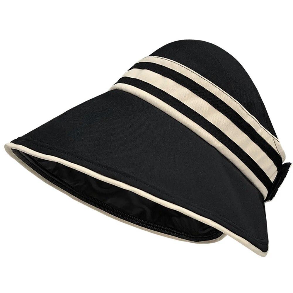 Women's Summer Hat Female Outdoor Beach UV Protection Breathable Empty Top Hats Lady Foldable Hollow Scallop Cap