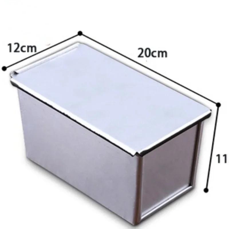 450 g/750 g/1000 g/Aluminiumlegierung, schwarze Antihaftbeschichtung, Toastboxen, Brotlaibform, Kuchenform, Backwerkzeug mit Deckel
