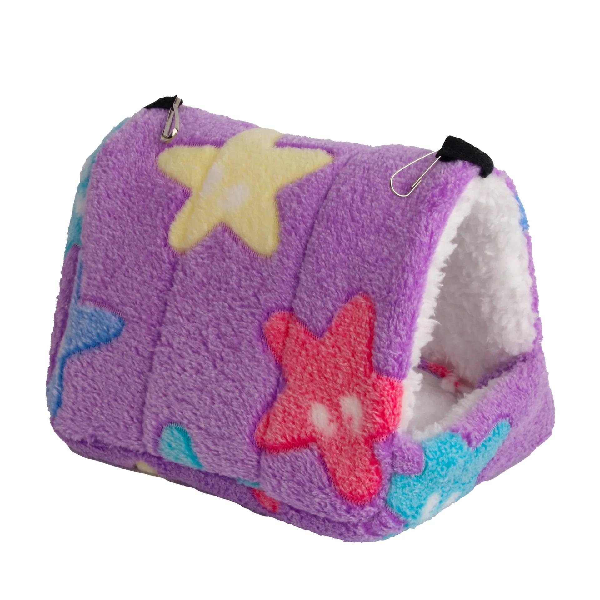 

Домик для хомяка, зимние теплые мягкие кровати, гнездо для маленьких животных, гнездо для белки, дом для морской свинки, кровать для грызуна, ежа M 16x13x16cm