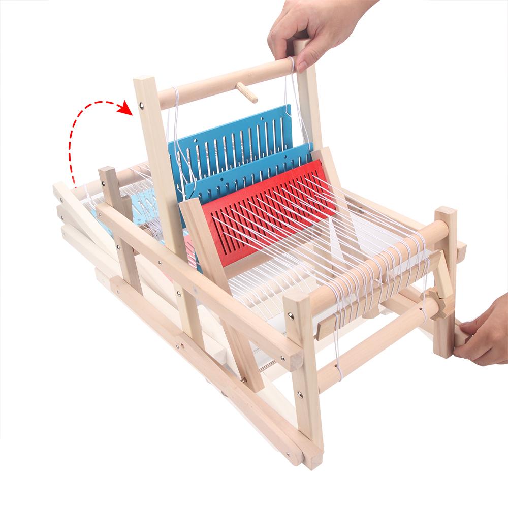 1 kit de telar de tejer multi-artesanía de madera, herramienta de máquina de tejer lana DIY manual, proyecto creativo de hilo de lana para tejer a mano