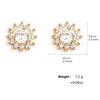 ZAKOL Squisiti Orecchini a Lobo Semplici Girasole in Zircone Chiaro per Donna Femminile Creativo Minimalista Zircone Regalo