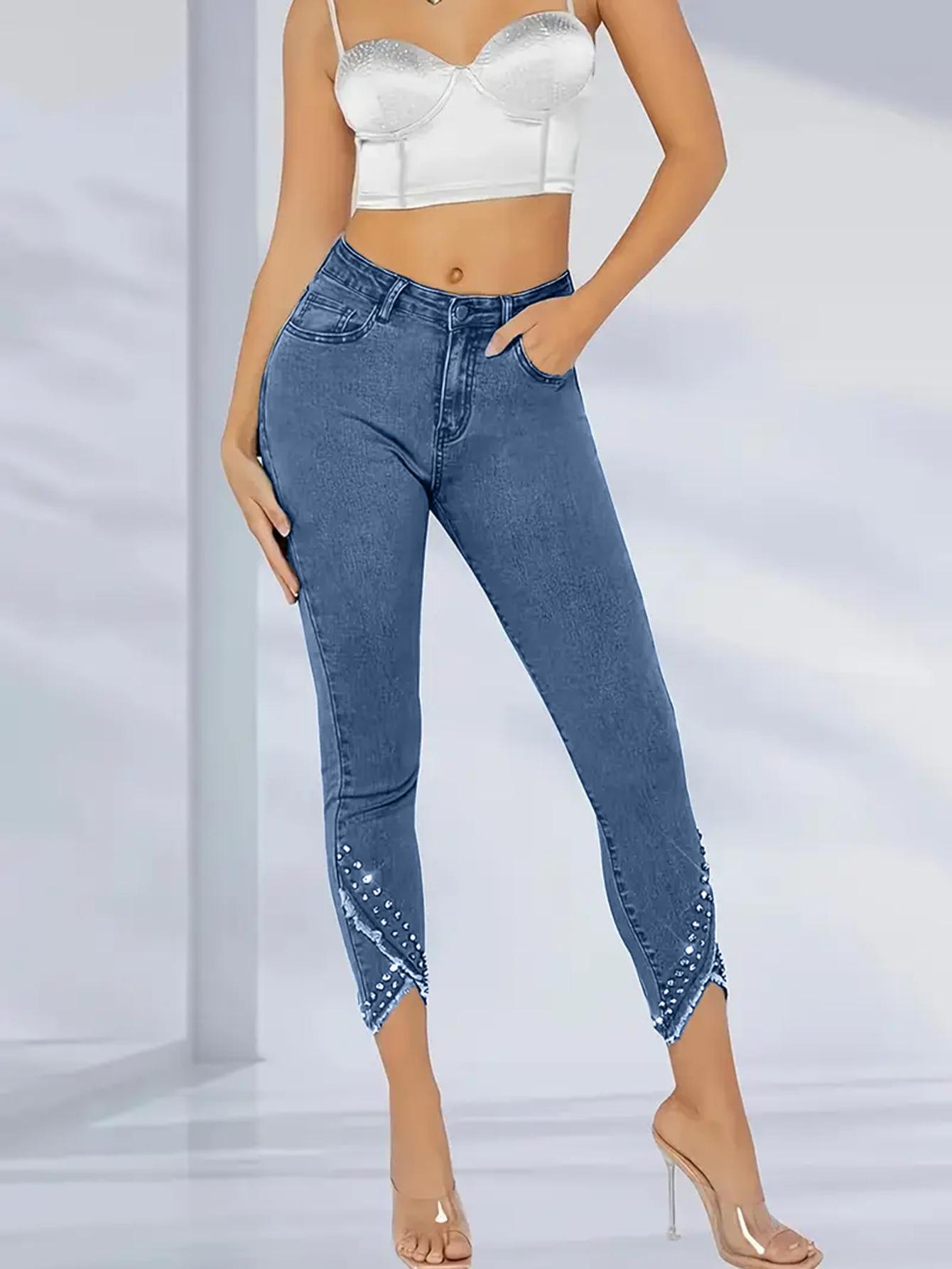 

Women Baggy Jeans Wide Leg Jeans Vintage Denim Pants S світло-синій колір