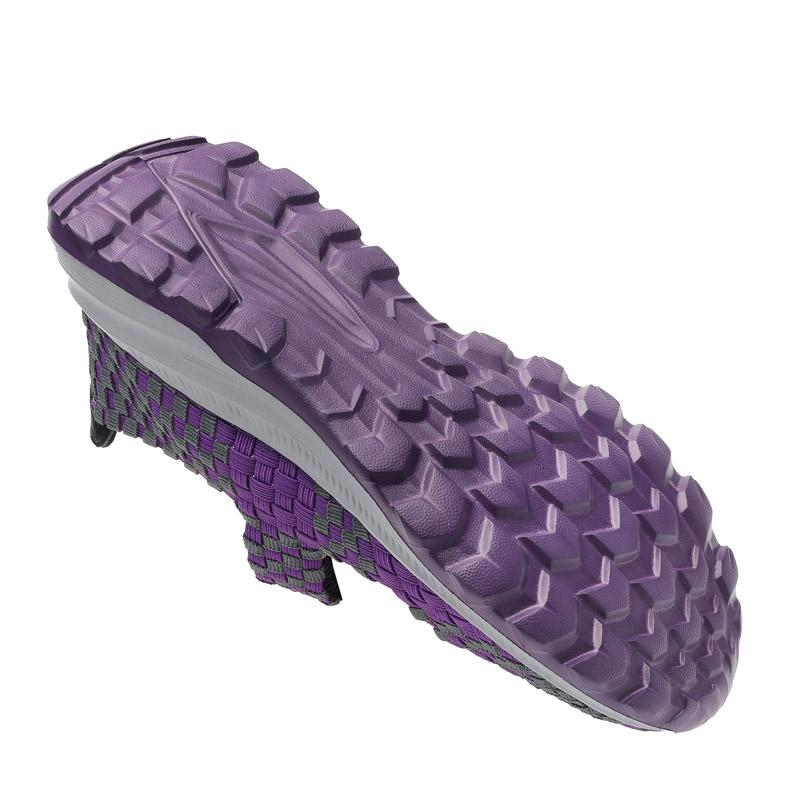 Summer Mary Janes Women Sandals Beach Lazy Shoes Purple Pink Grey Casual Weave Soft Slip on Walking Color Sandals Large Size