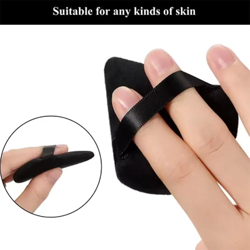 6PCS-boxed Triangle Velvet Powder Puff Make Up Sponges for Face Eyes Contouring Shadow Seal Cosmetic Foundation Makeup Tool