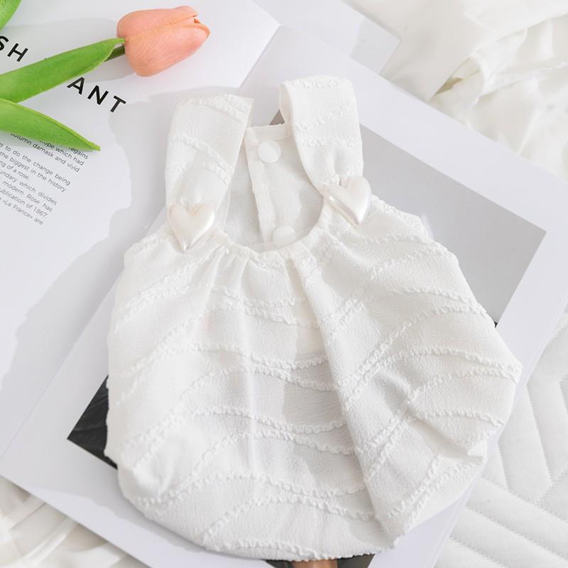 Vestido Vaquero Primavera-Verano: Falda de tirantes estilo Hong Kong para perros y gatos