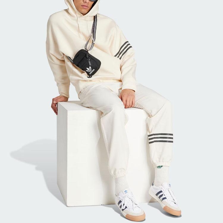 Adidas Originals Street Neuclassics Hanorac Croială Largă Mânecă Lungă Hanorac cu Glugă Bărbați Hanorace Alb IX0346