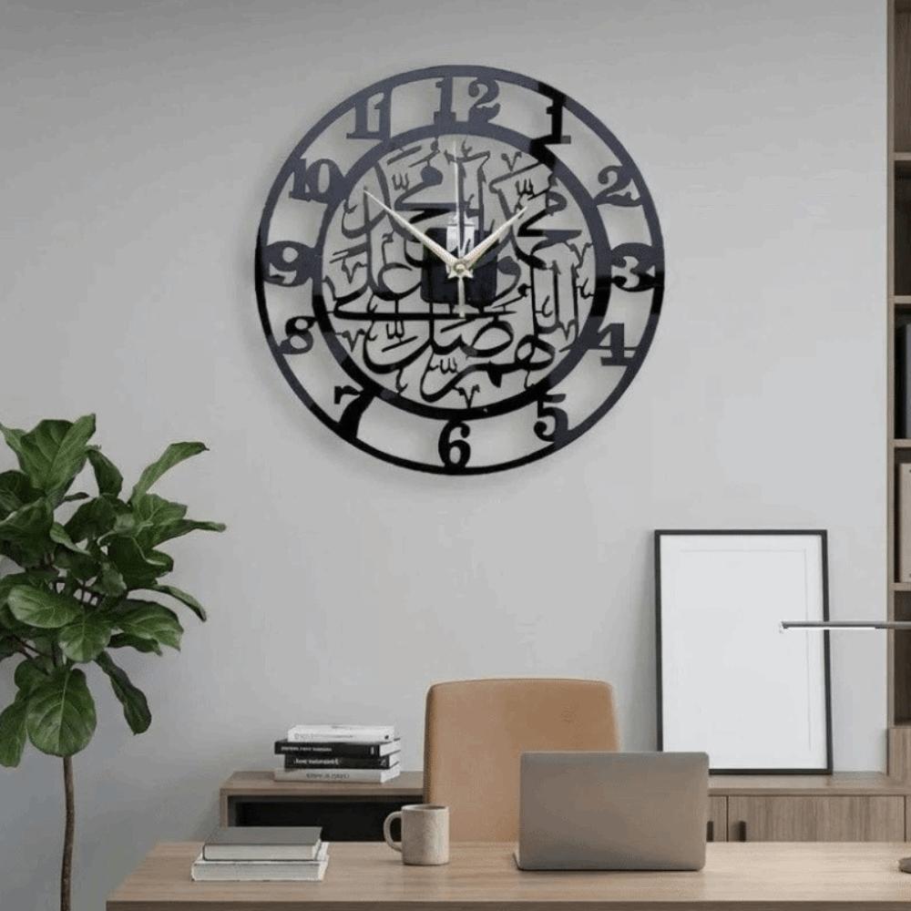Ethnic Style Acrylic Wall Clock Minimalist Arabic Numbers Clock Decorative Timepiece  Kitchen