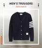 Unisex College Style Cotton Yarn-Dyed Casual Cardigan Jacket