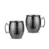 Leeseph Moscow Mule Mugs, Hammered Copper Cups with 304 Stainless Steel Lining, for Cold Drinks, Beer, Wine, Bars, Parties, Gift