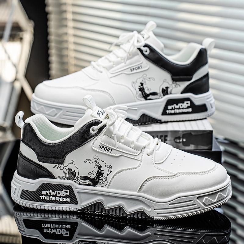 Casual Skateboard Shoes For Men Summer Outdoor Breathable Lace-Up Platform Sneakers Fashion Designer Men Shoes Zapatillas Hombre