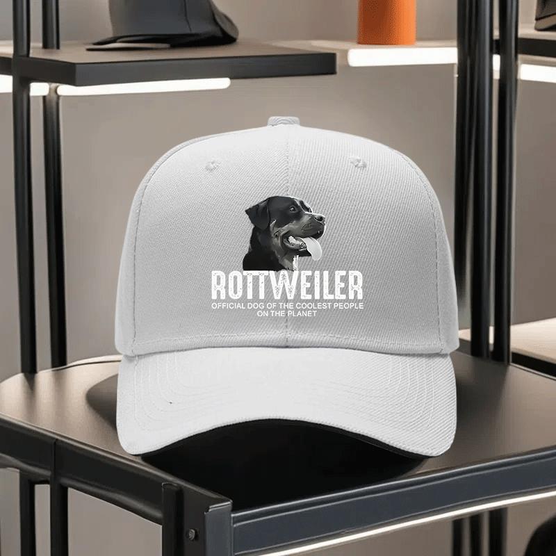 Stylish Rottweiler Cap Adjustable Lightweight Rottweiler Baseball Cap for Men  Women  Printed Design