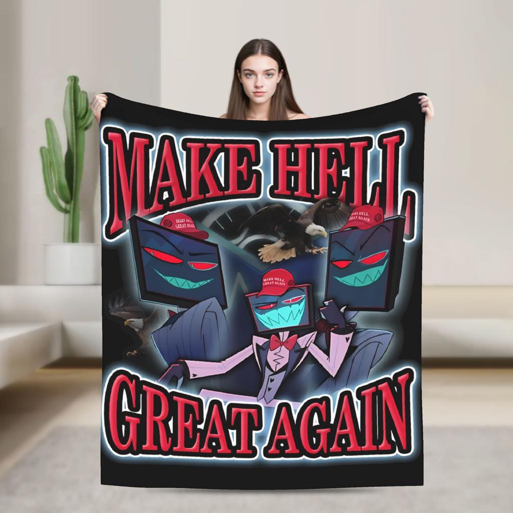 Vox Hazbined Plush Blankets  Creative Throw Blankets for  Sofa Bedding Lounge 150*125cm Bedspread