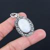 Daughters Day Deal Oval Rainbow Moonstone Gemstone Pendant 925 Sterling Silver