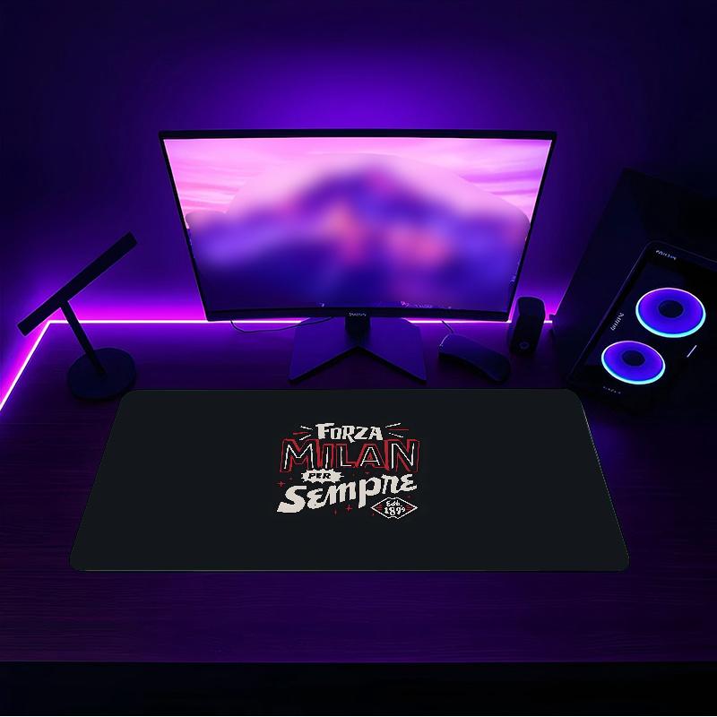 AC. Milano (46) Tappetino per mouse con base in gomma antiscivolo, adatto per uffici domestici e un regalo ideale per i gamer