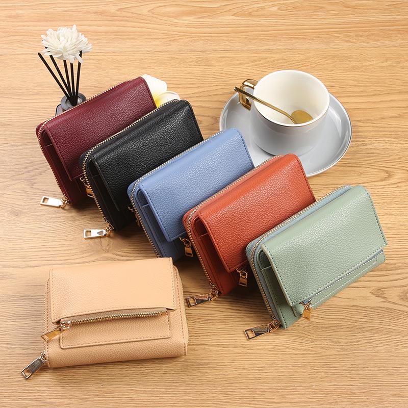 Soft Face Zero Wallet for Women, Short Zipper Bag, Fashionable Handbag, Card Slot Women's Bag