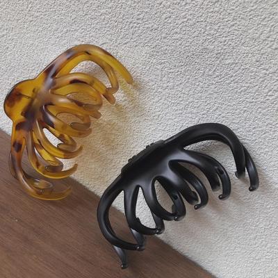 Korean Retro Tortoise Shell Hair Clip – French Elegance for Thick Hair