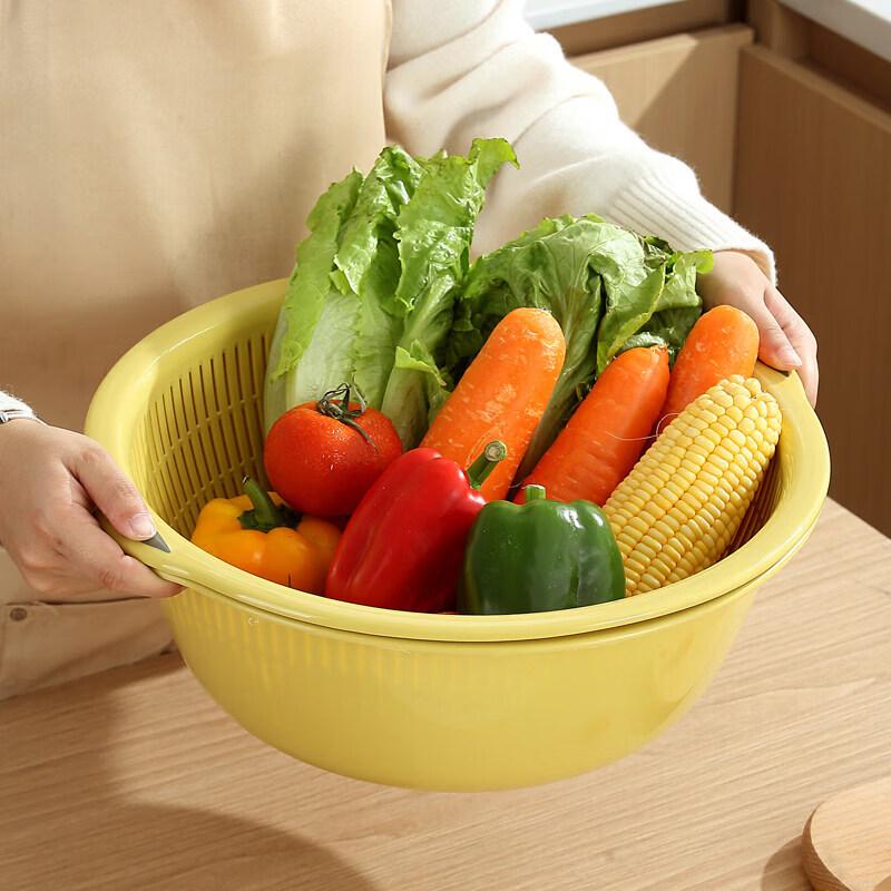 Double-Layer Vegetable Washing & Drain Basket