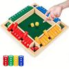 Wooden Dice Game Board, Family Party Fun Board Game, Multi-Color Chessboard Number Game, Ideal for Family Gatherings