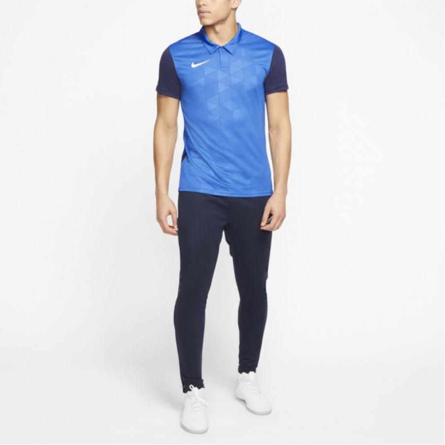 Nike Sports Casual Football Short Sleeve Breathable Polo Shirt Men Tops Blue BV6725-463