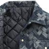 Men's Plus Size Plaid Denim Jacket - Cotton Padded for Autumn/Winter, Cool Biker Style