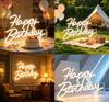 LED Neon Happy Birthday Decorative Sign - Acrylic Light for Party Atmosphere