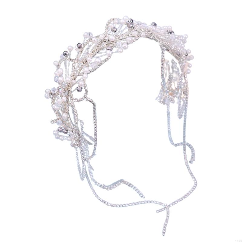 KX4B Sparkling Crystal Headband Bridal Crowns Perfect for Festive Gatherings China Mainland