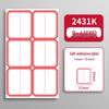 Self-Adhesive Name & Classification Label Stickers - 50 Sheets, Office Blank Handwritten Labels