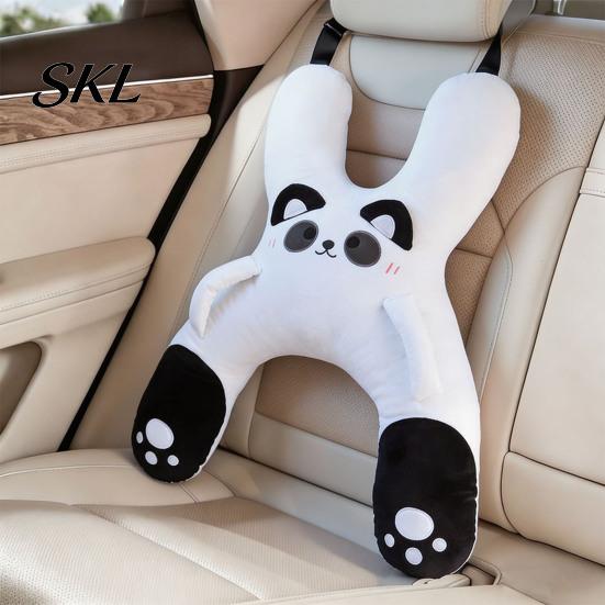 Süßes Tier-Reisekissen H-förmig Auto für Kinder, Nackenkissen Sitz, Schlafende Dekorative Innenraum-Accessoire-Kissen, Plüsch-Ruhekissen Reisen