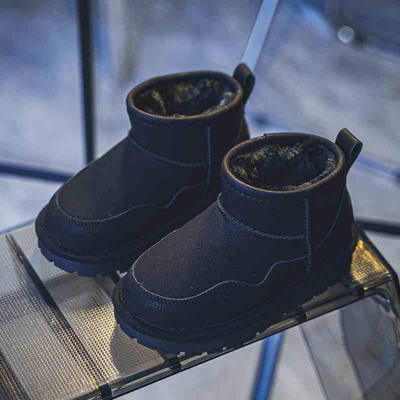 

2025 Kids Snow Boots: Fleece-Lined, Thick Cotton Winter Shoes for Boys & Girls 23 Approximate Internal Length 15.5cm