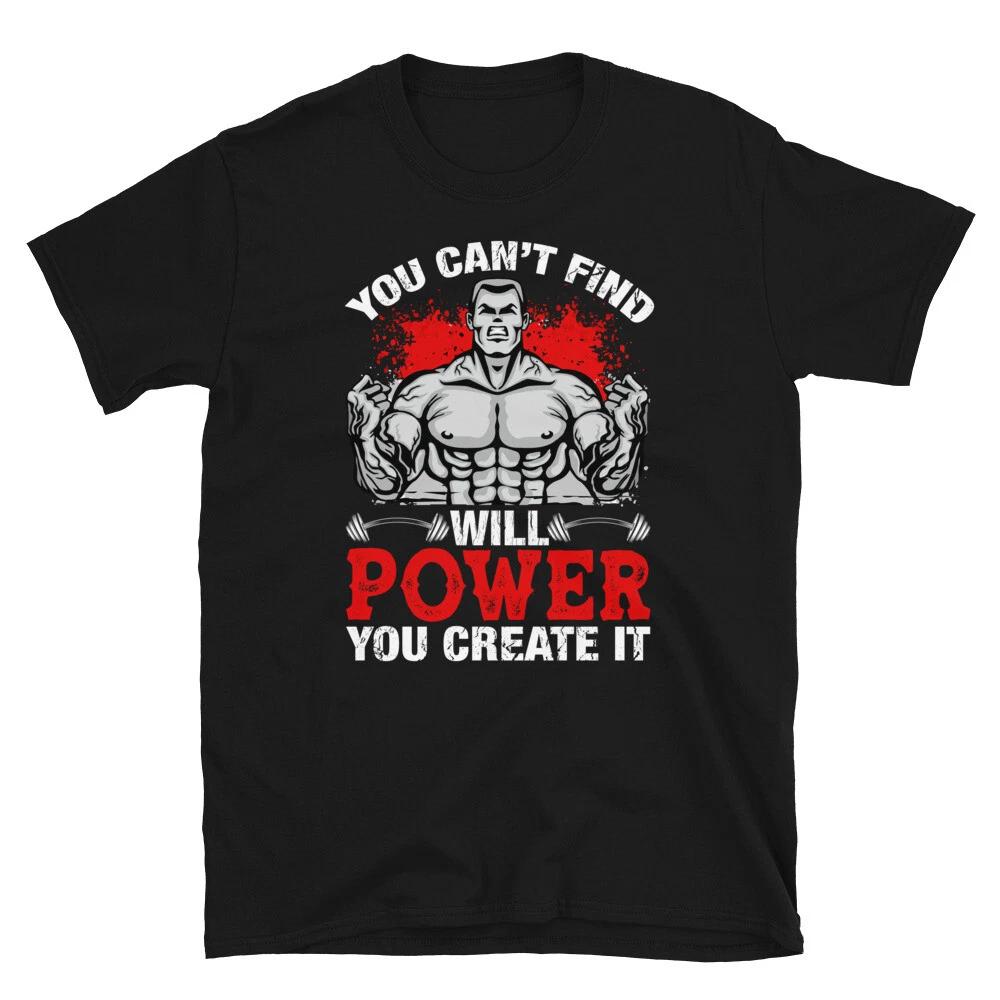 WILL POWER Bodybuilding Gym Fitness Muscle T-Shirt XXXXL