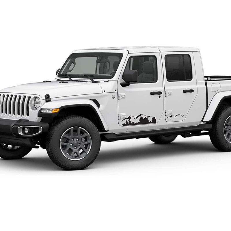 Car Door Side Stickers For Jeep Renegade Patriot Wrangler JK JL Trail Hawk Rubicon Compass Vinyl Film Decals Auto Accessories