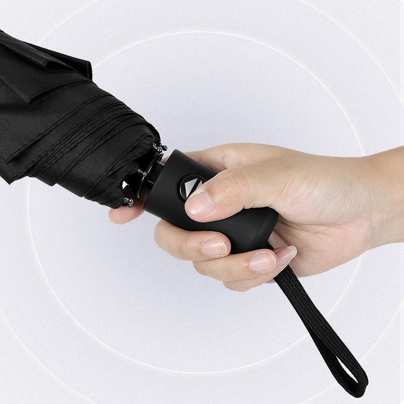 Black Anti-UV Auto-Open Business Gift Umbrella with 8 Ribs