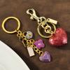 Heart Shape Key Holder Pendant With Metal Finish For Handbag Decoration And Gift