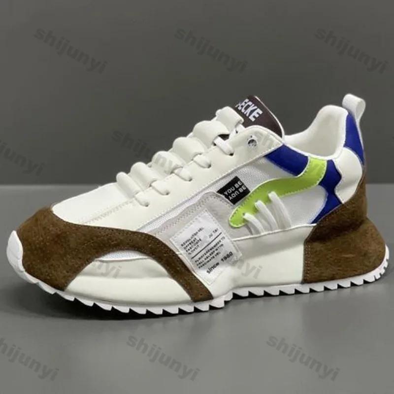 Men's Breathable Mesh Sneakers Non-Slip Wear-Resistant Work Shoes Men Autumn Casual Thick Soled Walking Shoes Zapatillas Hombre